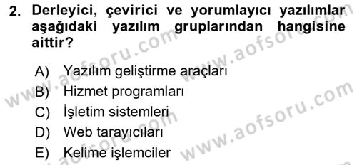 Bilgisayar Ve Programlamaya Giriş Dersi 2024 - 2025 Yılı (Vize) Ara Sınavı 2. Soru