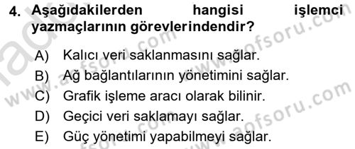 Bilgisayar Ve Programlamaya Giriş Dersi 2024 - 2025 Yılı Yaz Okulu Sınav Soruları 4. Soru