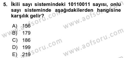 Bilgisayar Ve Programlamaya Giriş Dersi 2024 - 2025 Yılı Yaz Okulu Sınav Soruları 5. Soru