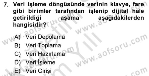 Bilgisayar Ve Programlamaya Giriş Dersi 2024 - 2025 Yılı Yaz Okulu Sınav Soruları 7. Soru