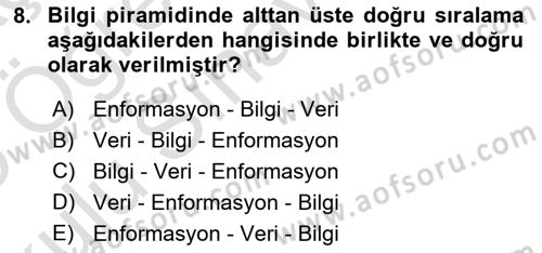 Bilgisayar Ve Programlamaya Giriş Dersi 2024 - 2025 Yılı Yaz Okulu Sınav Soruları 8. Soru