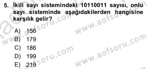 Bilgisayar Ve Programlamaya Giriş Dersi 2025 - 2026 Yılı Yaz Okulu Sınav Soruları 5. Soru