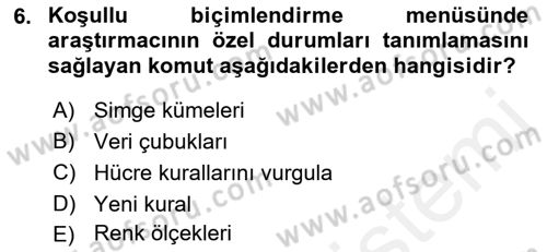 İşletme Analitiği Dersi 2018 - 2019 Yılı (Final) Dönem Sonu Sınav Soruları 6. Soru