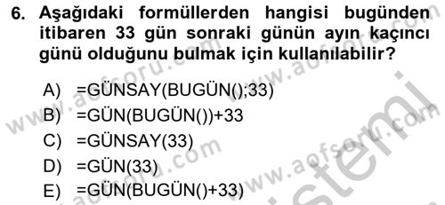 İşletme Analitiği Dersi 2018 - 2019 Yılı Yaz Okulu Sınav Soruları 6. Soru
