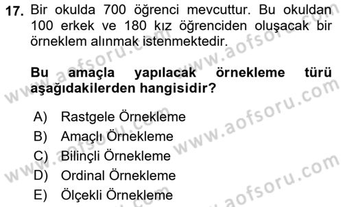 İşletme Analitiği Dersi 2021 - 2022 Yılı (Final) Dönem Sonu Sınav Soruları 17. Soru