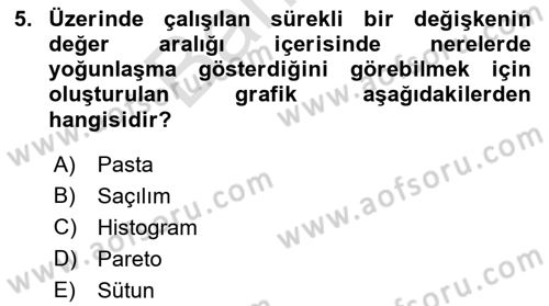 İşletme Analitiği Dersi 2021 - 2022 Yılı (Final) Dönem Sonu Sınav Soruları 5. Soru