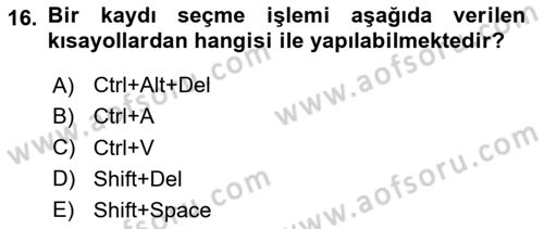 İşletme Analitiği Dersi 2023 - 2024 Yılı (Vize) Ara Sınav Soruları 16. Soru