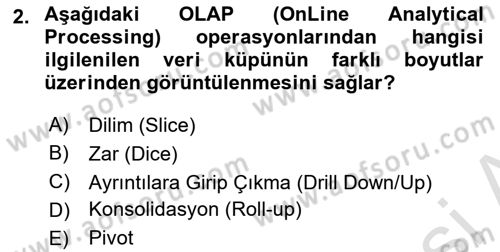 İşletme Analitiği Dersi 2023 - 2024 Yılı (Vize) Ara Sınav Soruları 2. Soru