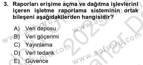 İşletme Analitiği Dersi 2023 - 2024 Yılı (Vize) Ara Sınav Soruları 3. Soru