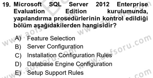 İşletme Analitiği Dersi 2023 - 2024 Yılı (Final) Dönem Sonu Sınav Soruları 19. Soru