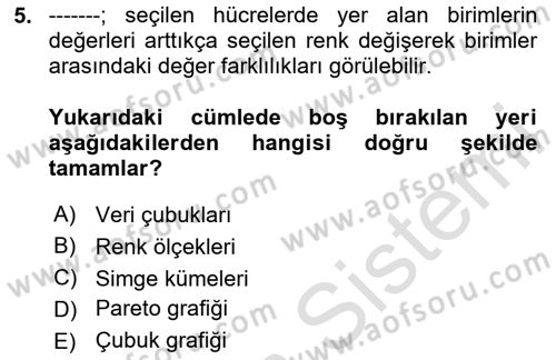 İşletme Analitiği Dersi 2023 - 2024 Yılı (Final) Dönem Sonu Sınav Soruları 5. Soru