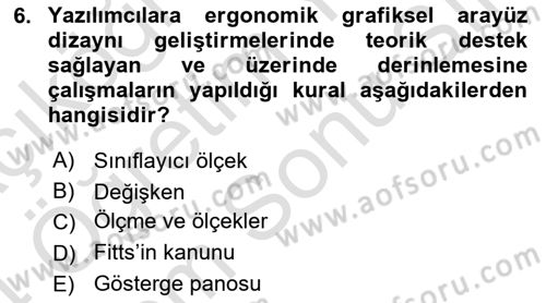 İşletme Analitiği Dersi 2023 - 2024 Yılı (Final) Dönem Sonu Sınav Soruları 6. Soru