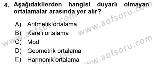 İşletme Analitiği Dersi 2023 - 2024 Yılı Yaz Okulu Sınav Soruları 4. Soru