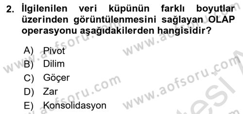 İşletme Analitiği Dersi 2024 - 2025 Yılı (Vize) Ara Sınav Soruları 2. Soru