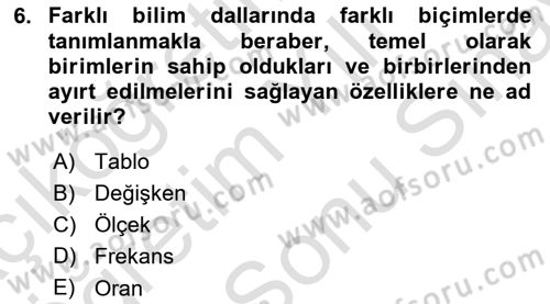 İşletme Analitiği Dersi 2024 - 2025 Yılı (Final) Dönem Sonu Sınav Soruları 6. Soru