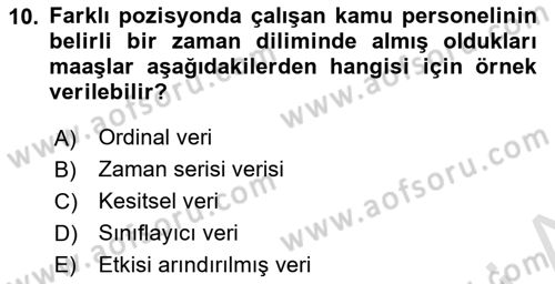 İşletme Analitiği Dersi 2025 - 2026 Yılı (Vize) Ara Sınav Soruları 10. Soru