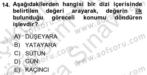 İşletme Analitiği Dersi 2025 - 2026 Yılı (Vize) Ara Sınav Soruları 14. Soru