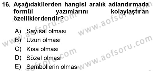 İşletme Analitiği Dersi 2025 - 2026 Yılı (Vize) Ara Sınav Soruları 16. Soru
