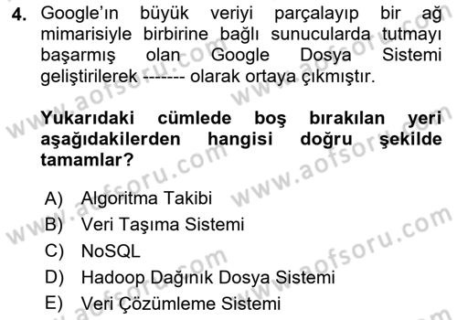 İşletme Analitiği Dersi 2025 - 2026 Yılı (Vize) Ara Sınav Soruları 4. Soru