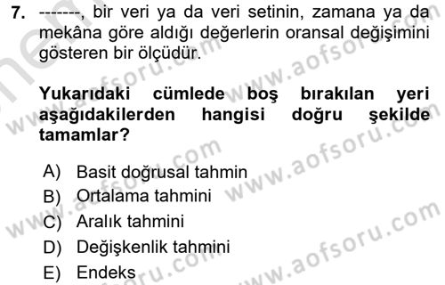 İşletme Analitiği Dersi 2025 - 2026 Yılı (Vize) Ara Sınav Soruları 7. Soru