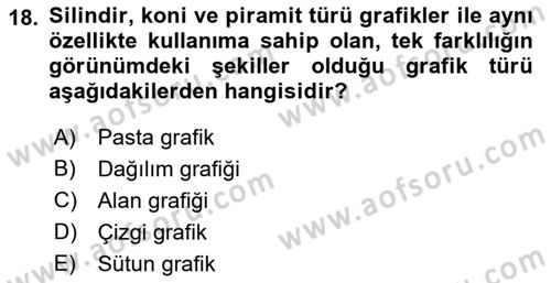 İşlem Tabloları Dersi Ara Sınavı Deneme Sınav Soruları 18. Soru