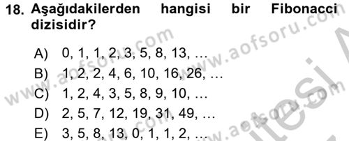 Algoritmalar Ve Programlama Dersi 2016 - 2017 Yılı (Vize) Ara Sınav Soruları 18. Soru