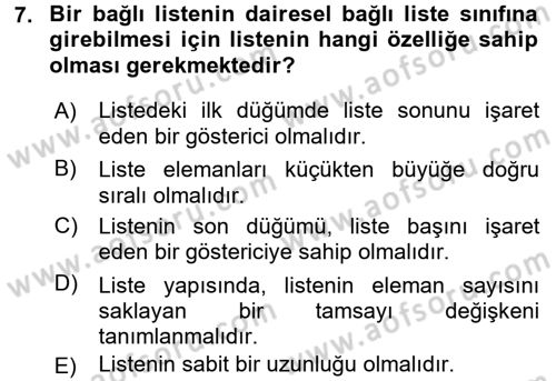 Algoritmalar Ve Programlama Dersi 2016 - 2017 Yılı (Vize) Ara Sınav Soruları 7. Soru