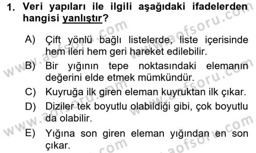 Algoritmalar Ve Programlama Dersi 2016 - 2017 Yılı (Final) Dönem Sonu Sınav Soruları 1. Soru