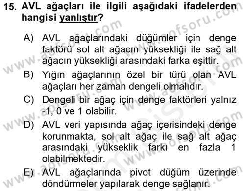 Algoritmalar Ve Programlama Dersi 2017 - 2018 Yılı (Vize) Ara Sınav Soruları 15. Soru