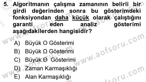 Algoritmalar Ve Programlama Dersi 2018 - 2019 Yılı (Final) Dönem Sonu Sınav Soruları 5. Soru