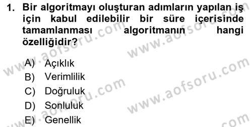 Algoritmalar Ve Programlama Dersi 2020 - 2021 Yılı Yaz Okulu Sınav Soruları 1. Soru