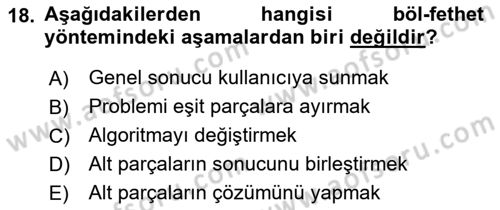 Algoritmalar Ve Programlama Dersi 2021 - 2022 Yılı (Vize) Ara Sınav Soruları 18. Soru