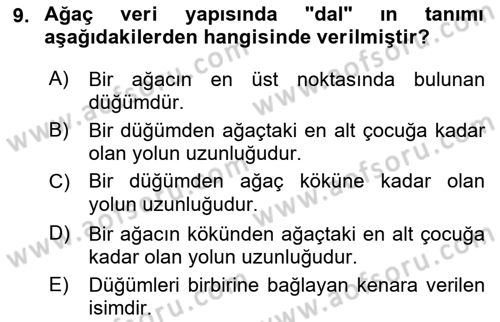 Algoritmalar Ve Programlama Dersi 2021 - 2022 Yılı Yaz Okulu Sınav Soruları 9. Soru