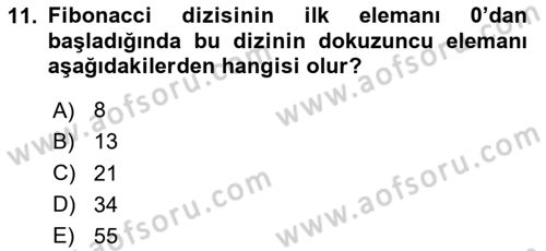Algoritmalar Ve Programlama Dersi 2023 - 2024 Yılı Yaz Okulu Sınav Soruları 11. Soru