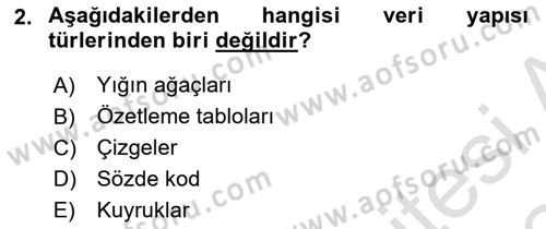 Algoritmalar Ve Programlama Dersi 2023 - 2024 Yılı Yaz Okulu Sınav Soruları 2. Soru