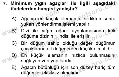 Algoritmalar Ve Programlama Dersi 2023 - 2024 Yılı Yaz Okulu Sınav Soruları 7. Soru