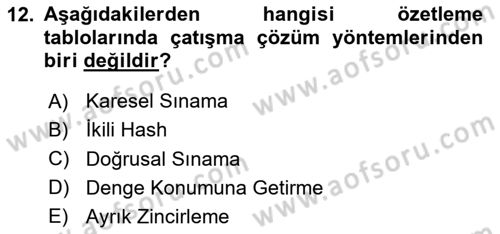 Algoritmalar Ve Programlama Dersi 2024 - 2025 Yılı (Vize) Ara Sınav Soruları 12. Soru
