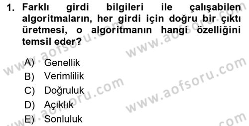 Algoritmalar Ve Programlama Dersi 2024 - 2025 Yılı Yaz Okulu Sınav Soruları 1. Soru
