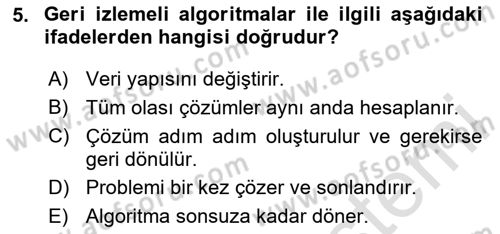 Algoritmalar Ve Programlama Dersi 2025 - 2026 Yılı (Vize) Ara Sınav Soruları 5. Soru
