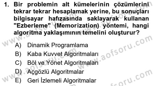 Algoritmalar Ve Programlama Dersi 2025 - 2026 Yılı (Final) Dönem Sonu Sınav Soruları 1. Soru