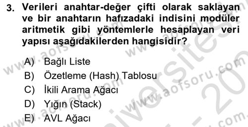 Algoritmalar Ve Programlama Dersi 2025 - 2026 Yılı (Final) Dönem Sonu Sınav Soruları 3. Soru