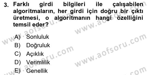 Algoritmalar Ve Programlama Dersi 2025 - 2026 Yılı Yaz Okulu Sınav Soruları 3. Soru