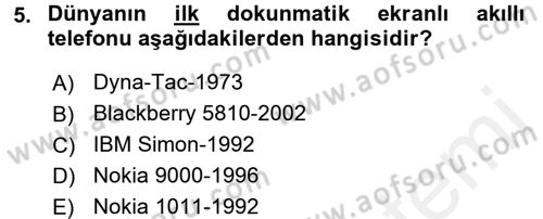 İşletim Sistemleri Dersi 2016 - 2017 Yılı (Final) Dönem Sonu Sınav Soruları 5. Soru
