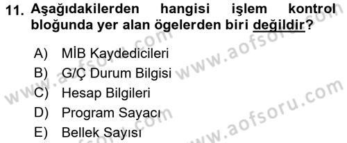 İşletim Sistemleri Dersi 2017 - 2018 Yılı (Vize) Ara Sınav Soruları 11. Soru