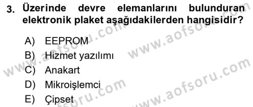 İşletim Sistemleri Dersi 2017 - 2018 Yılı (Final) Dönem Sonu Sınav Soruları 3. Soru