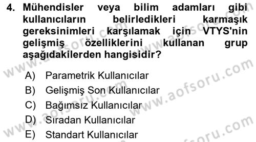 Veritabanı Sistemleri Dersi 2025 - 2026 Yılı (Vize) Ara Sınav Soruları 4. Soru