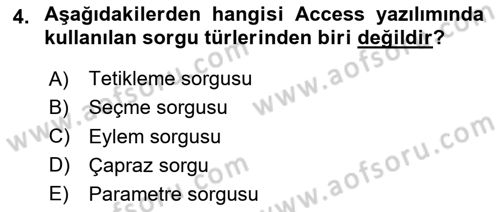 Veritabanı Sistemleri Dersi 2025 - 2026 Yılı (Final) Dönem Sonu Sınav Soruları 4. Soru