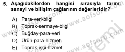 Bilişim Sistemleri Dersi Ara Sınavı Deneme Sınav Soruları 5. Soru