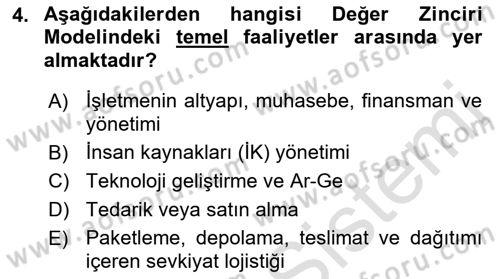 Bilişim Sistemleri Dersi 2021 - 2022 Yılı (Final) Dönem Sonu Sınav Soruları 4. Soru