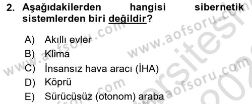 Bilişim Sistemleri Dersi 2021 - 2022 Yılı Yaz Okulu Sınav Soruları 2. Soru